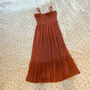 Pink Rose Terracotta Smocked Dress